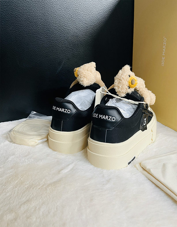 13DE MARZO “Bear Platform Sneakers Black” FR24Q1320