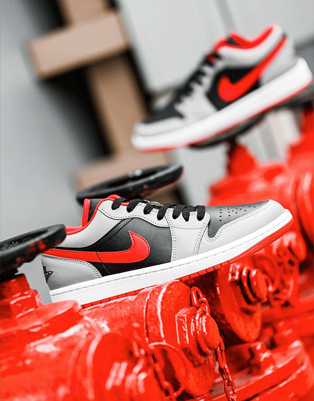 Nike Air Jordan 1 Low “Cement Fire Red” 553558-060
