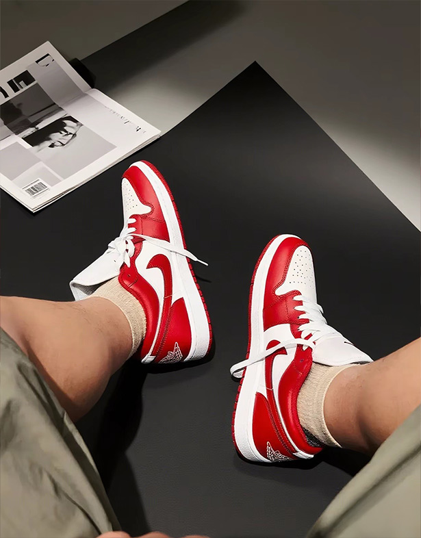 Nike Air Jordan 1 Low “Red White” 553558-166