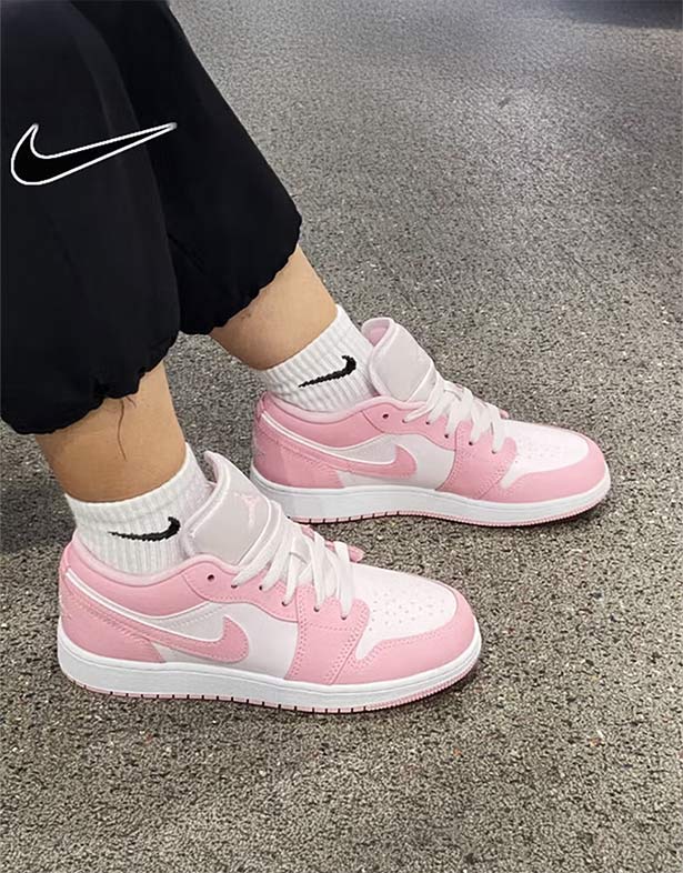 Giày Nike Air Jordan 1 Low Gs “Pearl Pink” 553560-614