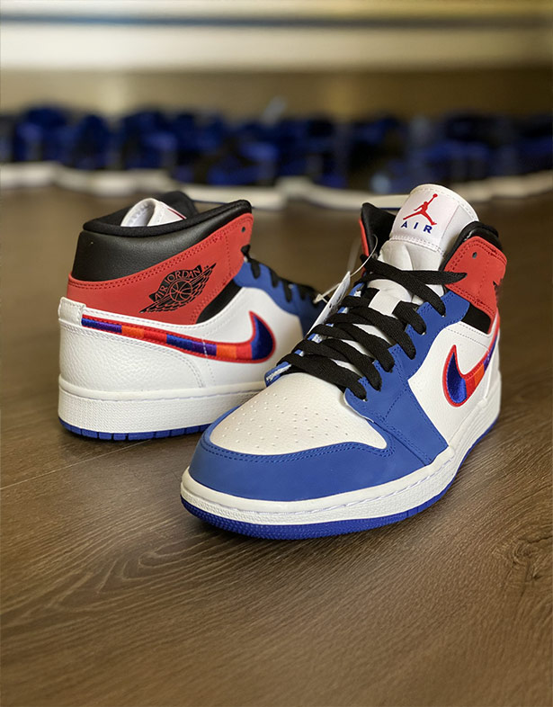 Nike Air Jordan 1 Mid “Multicolored Swoosh” 852542-146