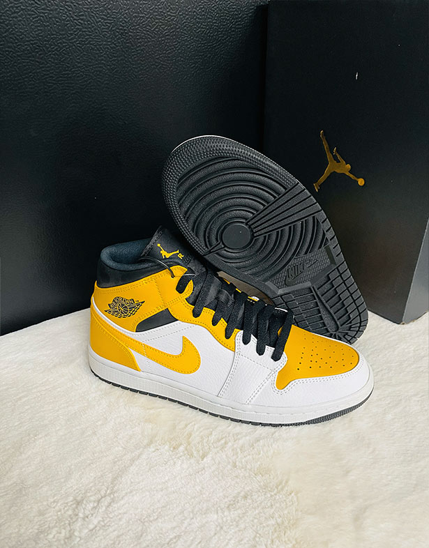 Nike Air Jordan 1 Mid “University Gold” 554724-170