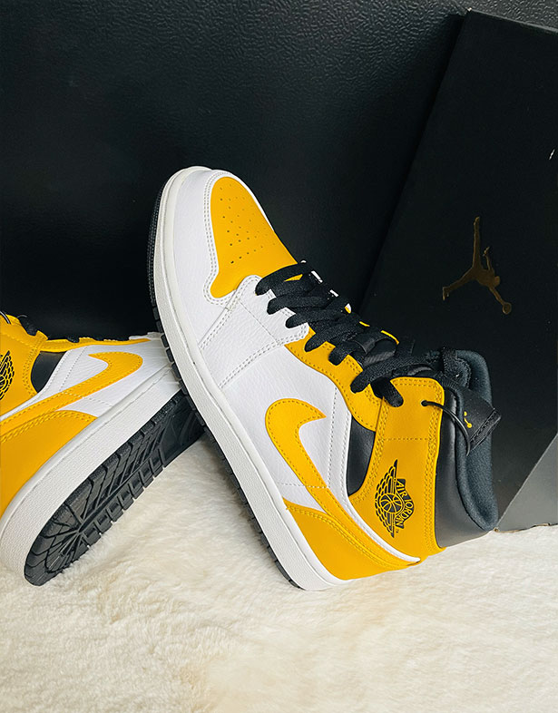 Nike Air Jordan 1 Mid “University Gold” 554724-170