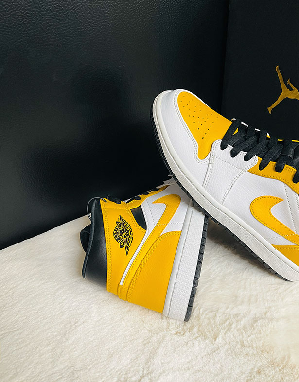 Nike Air Jordan 1 Mid “University Gold” 554724-170