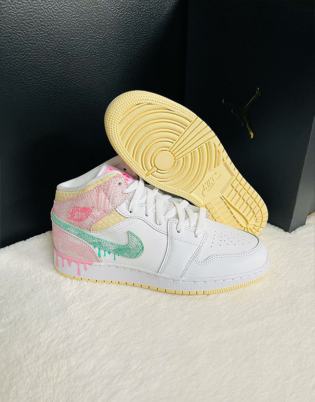 Nike Air Jordan 1 Mid SE Gs “Ice Cream” DD1666-100