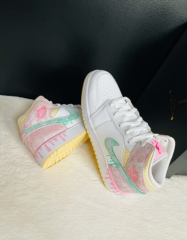 Nike Air Jordan 1 Mid SE Gs “Ice Cream” DD1666-100