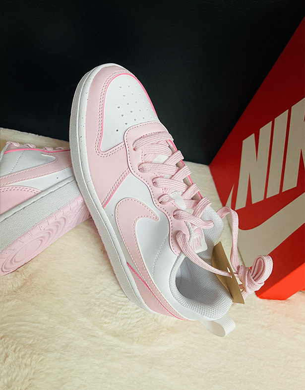 Nike Court Borough Low 2 SE GS “White Pink Foam” DQ0492-100