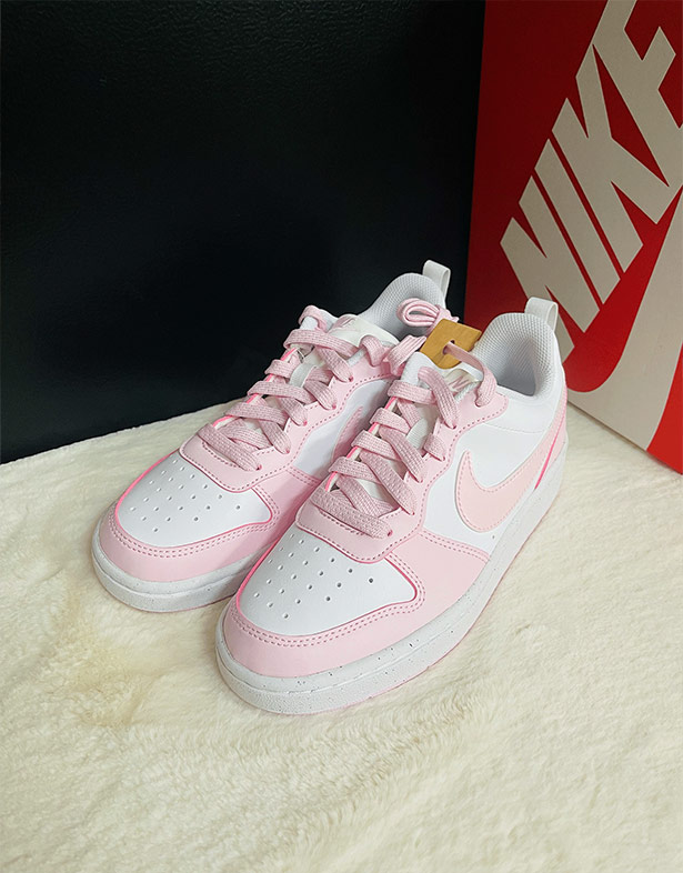 Nike Court Borough Low 2 SE GS “White Pink Foam” DQ0492-100