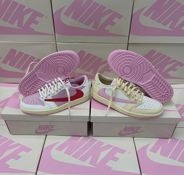Travis-Scott x Air Jordan 1 Low OG Tropical Shy Pink