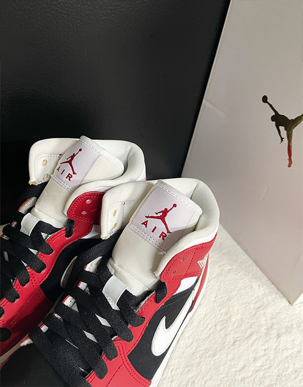 Nike Air Jordan 1 Mid “Gym Red Black” (w) BQ6472-601