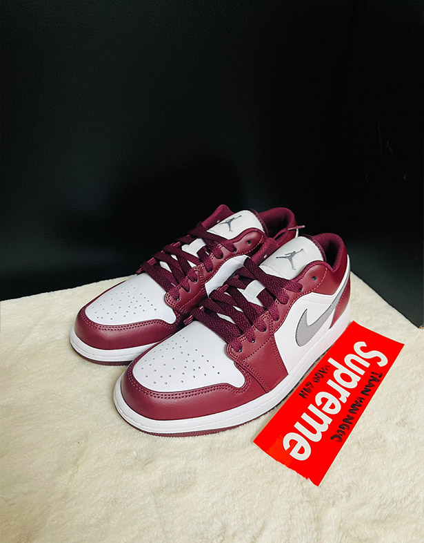 Nike Air Jordan 1 Low “Cherrywood Red” 553558-615 Tren Xuong