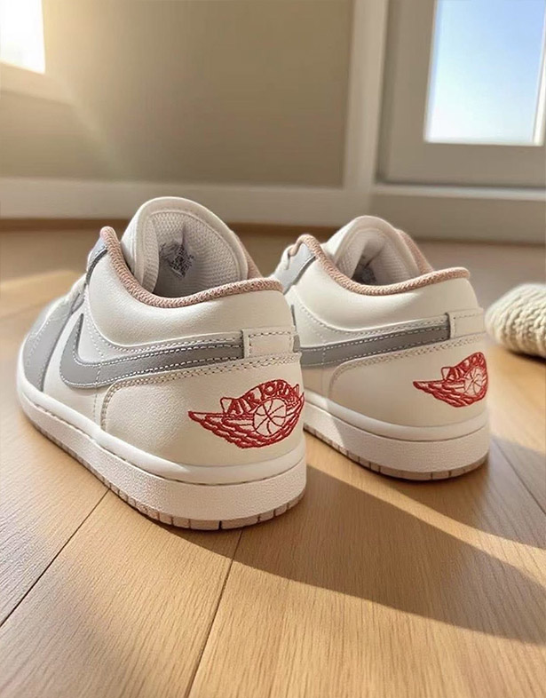 Nike Air Jordan 1 Low “Sail College Grey” 553558-169 wings