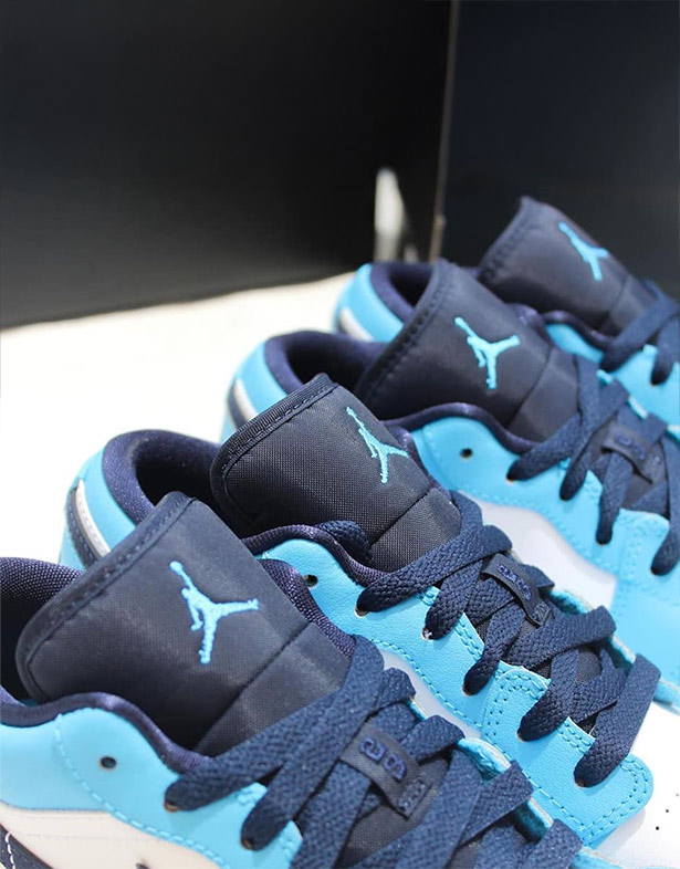 Giày Nike Air Jordan 1 Low Gs “University Blue” 553560-144 jumpman