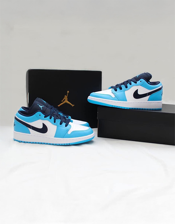 Giày Nike Air Jordan 1 Low Gs “University Blue” 553560-144 tong the