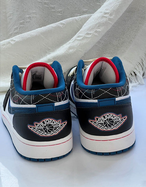 Giày Nike Air Jordan 1 Low SE “Industrial Blue Sashiko” FV3622-141