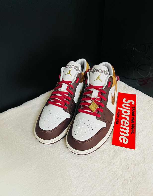 Giày Nike Air Jordan 1 Low SE CNY “Sail Chocolate” IQ5321-121