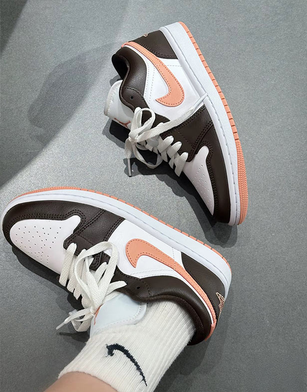 Nike Air Jordan 1 Low “Brown Pink” (w) DC0774-182 on feet