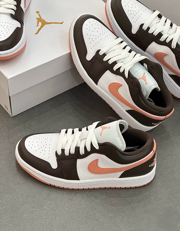 Nike Air Jordan 1 Low “Brown Pink” (w) DC0774-182 logo nike jumpman