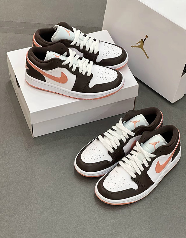 Nike Air Jordan 1 Low “Brown Pink” (w) DC0774-182 Tren Xuong