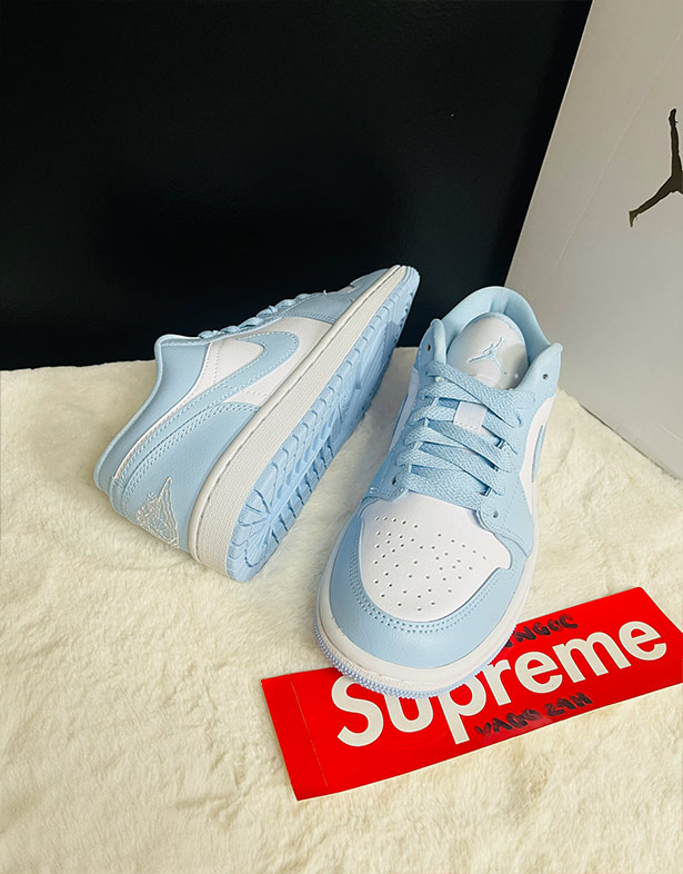Giày Nike Air Jordan 1 Low “Ice Blue” (w) DC0774-141