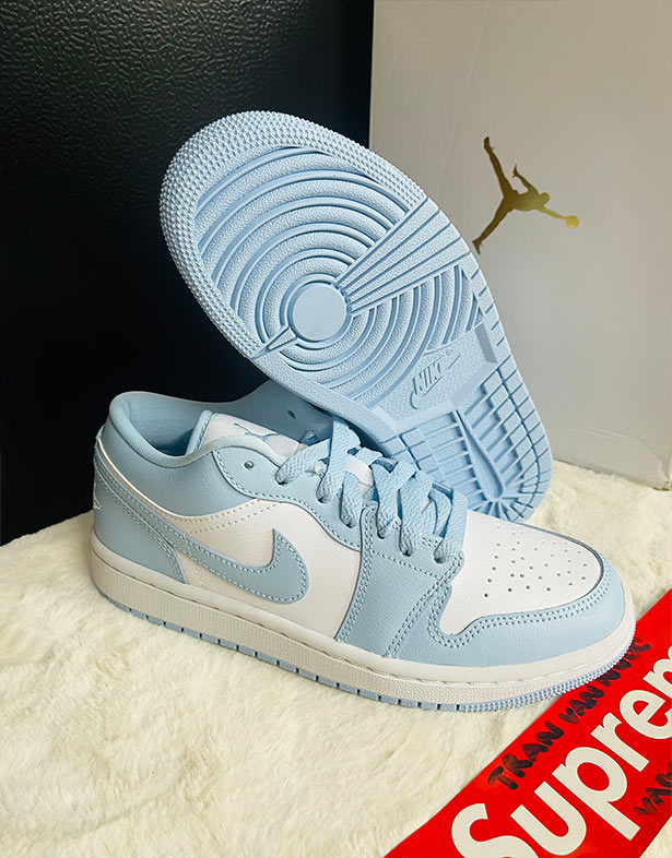 Giày Nike Air Jordan 1 Low “Ice Blue” (w) DC0774-141