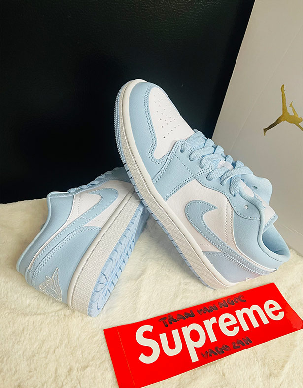 Giày Nike Air Jordan 1 Low “Ice Blue” (w) DC0774-141