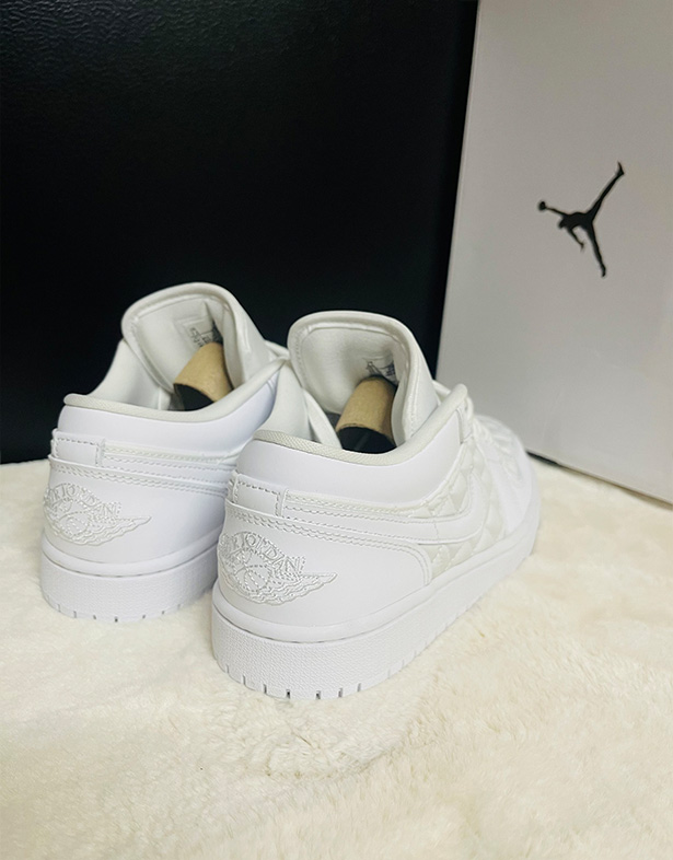 Giày Nike Air Jordan 1 Low Quilted “Triple White” (w) DB6480-100