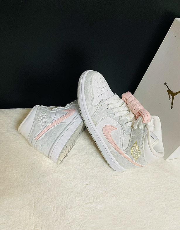 Giày Nike Air Jordan 1 Mid SE “Light Iron Ore” (w) DN4045-001