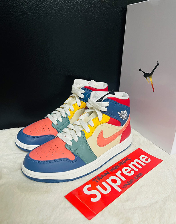 Giày Nike Air Jordan 1 Mid SE “Multi-Color” (w) DN3738-400