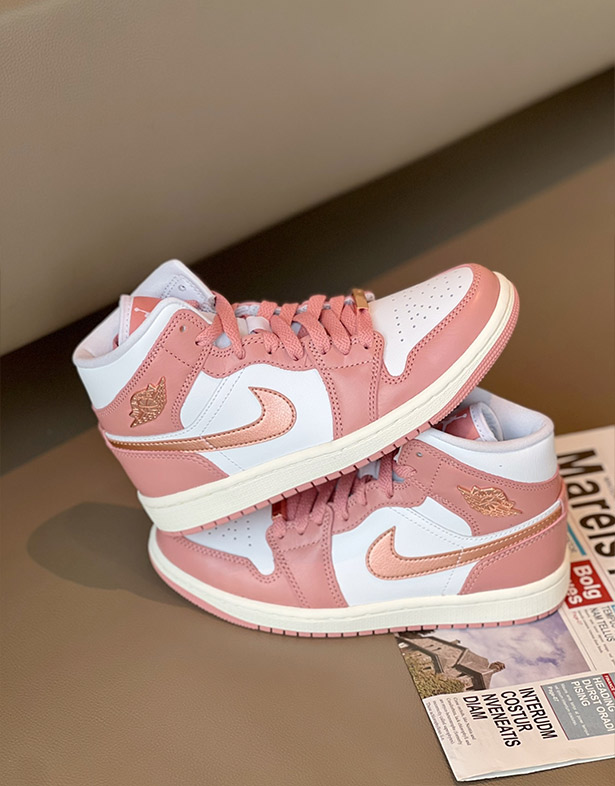 Giày Nike Air Jordan 1 Mid SE “Red Stardust” (w) FB9892-670
