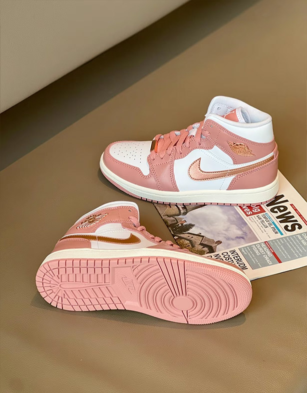 Giày Nike Air Jordan 1 Mid SE “Red Stardust” (w) FB9892-670