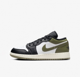 Nike Air Jordan 1 Low GS “Medium Olive” 553560-092