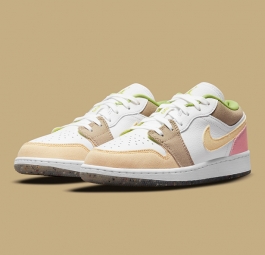 Nike Air Jordan 1 Low SE GS “Pastel Grind” DJ0341-100