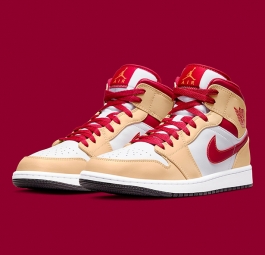 Nike Air Jordan 1 Mid “Cardinal Red” 554724-201