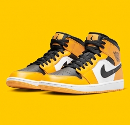 Nike Air Jordan 1 Mid “Reverse Yellow Toe” 554724-701