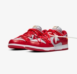 Nike Dunk Low Off-White “University Red” CT0856-600