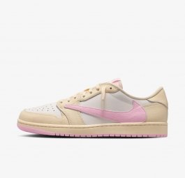 Travis Scott x Air Jordan 1 Low OG “Shy Pink” IQ7604-100