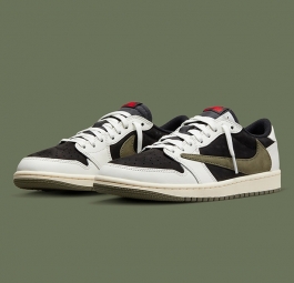 Travis Scott x Nike Air Jordan 1 Retro Low OG “Olive” (w) DZ4137-106