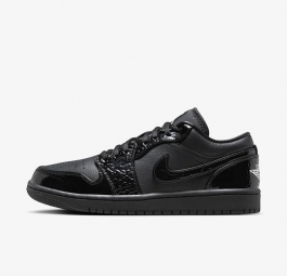 Nike Air Jordan 1 Low Se “Black Croc” (w) HJ7743-010