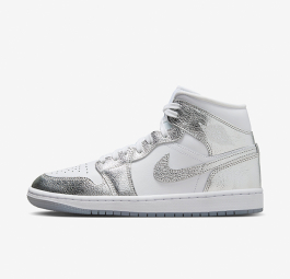 Nike Air Jordan 1 Mid SE “Crinkled Chrome” (w) FN5031-100