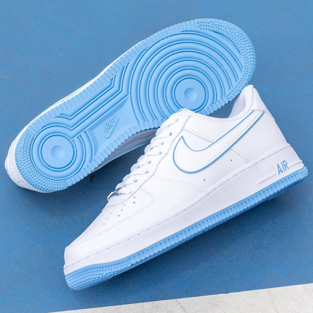 Nike Air Force 1 07 Low White University Blue Sole