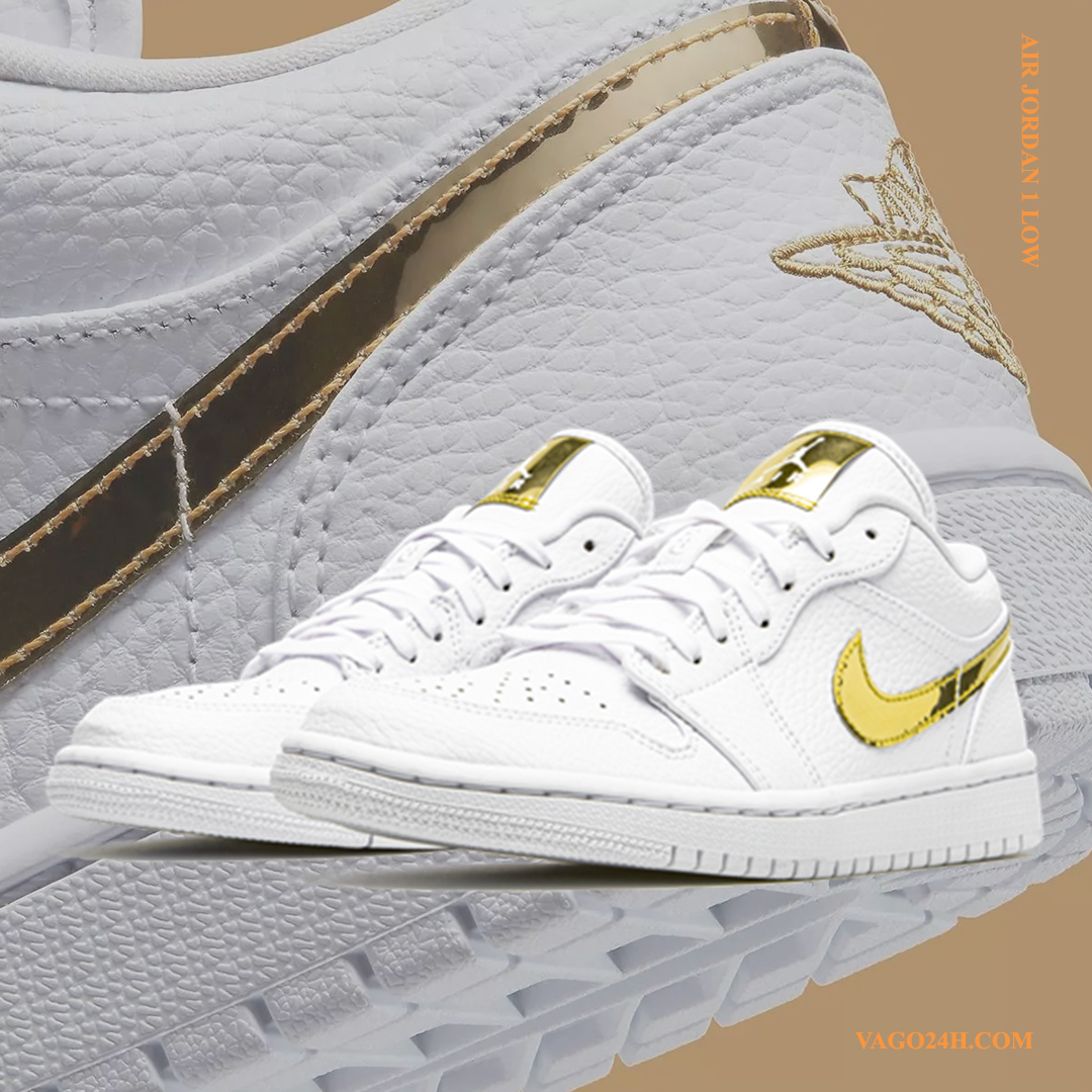 Air Jordan 1 Retro Low White Metallic Gold (W) CZ4776-100 | Vago24h