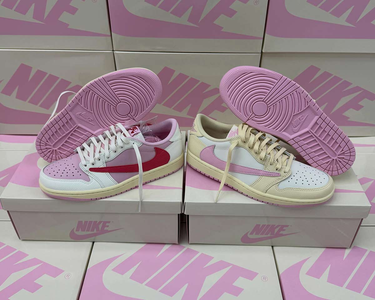 Travis-Scott x Air Jordan 1 Low OG Tropical Shy Pink