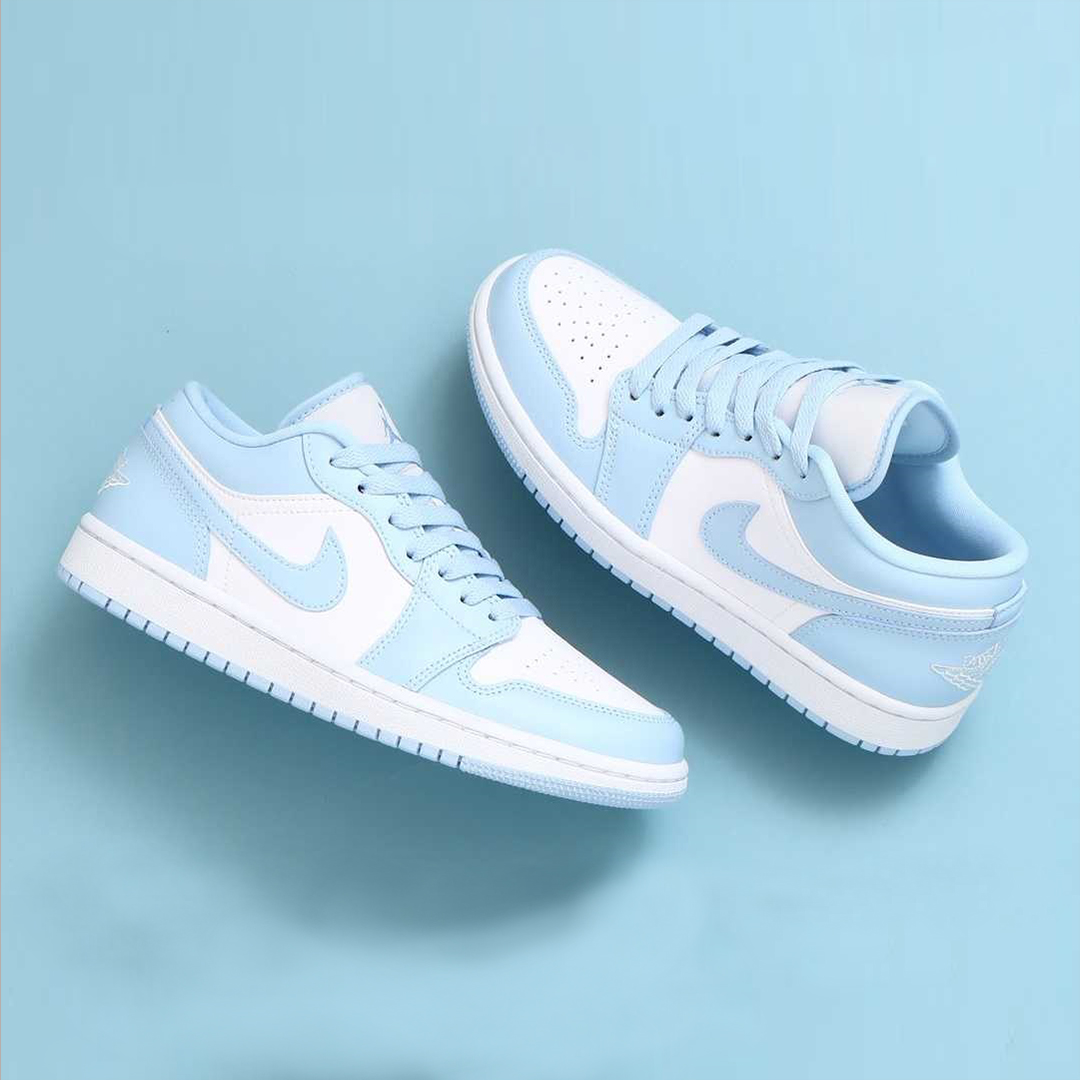 Jordan 1 Low White Ice Blue Womens