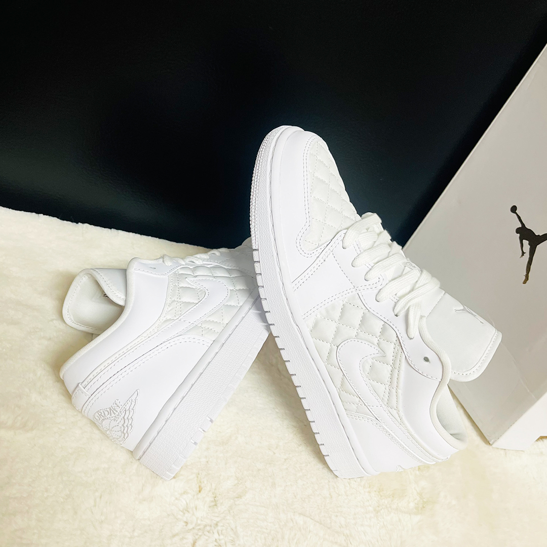 Air Jordan 1 Low Quilted White Womens