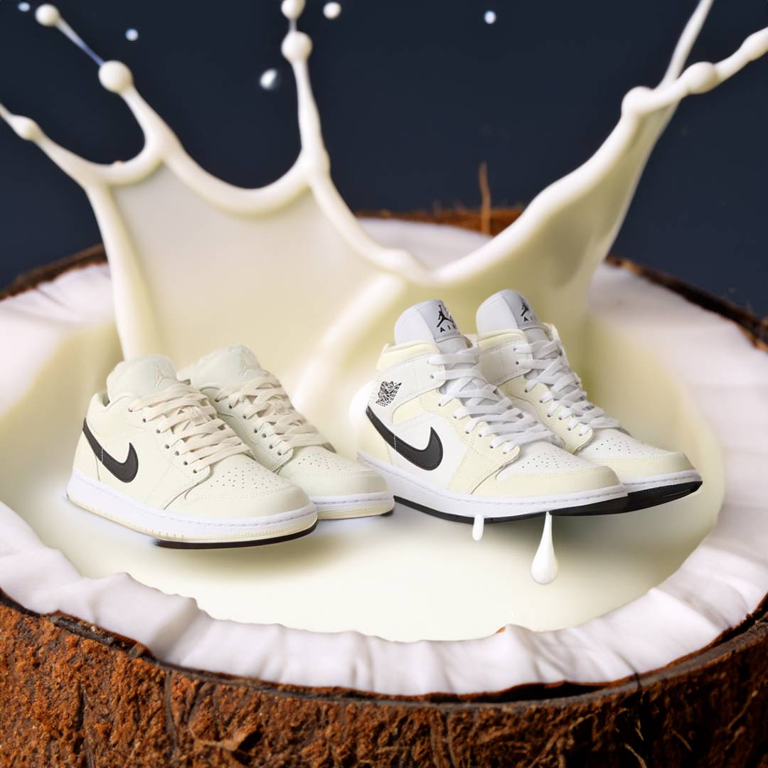 Air Jordan 1 Coconut Milk: Mid và Low