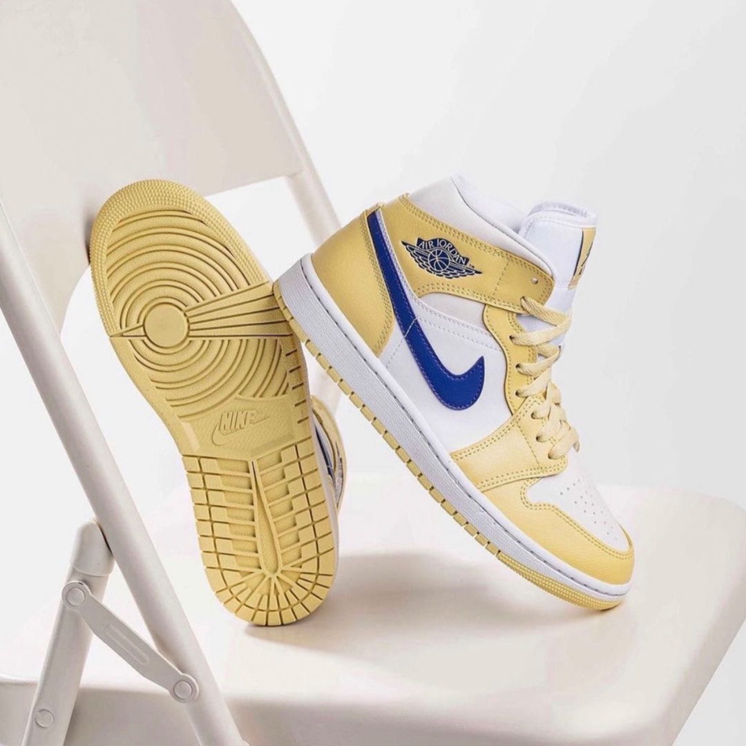 Jordan 1 Mid Lemon Wash Lapis Womens